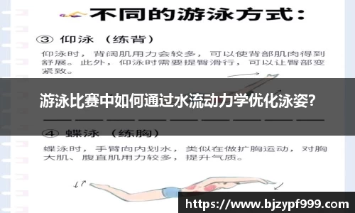 游泳比赛中如何通过水流动力学优化泳姿？